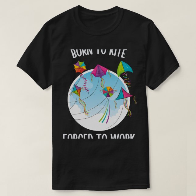 Född för att dra till sig tvångs att arbeta t shirt (Design framsida)