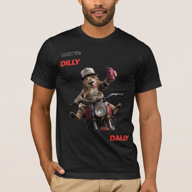 Född för att dröja och ta det lugnt t shirt (Framsida)