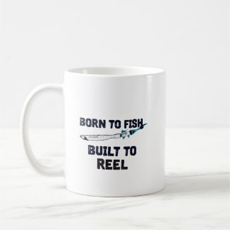 Född för att fiska kaffemugg