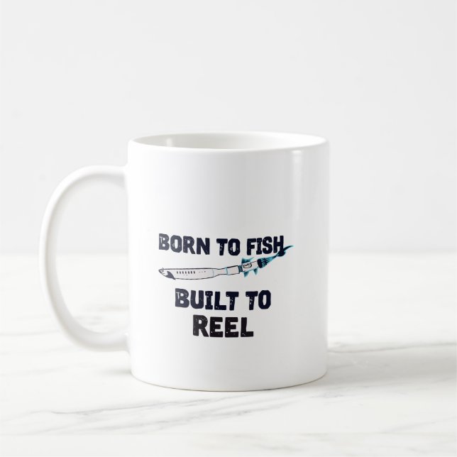 Född för att fiska kaffemugg (Vänster)