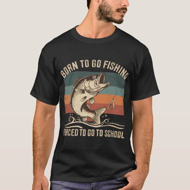 Född För Att Fiska Marlin T Shirt (Framsida)