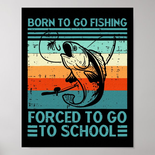 Född För Att Fiska Tvångsskola Poster (Framsidan)
