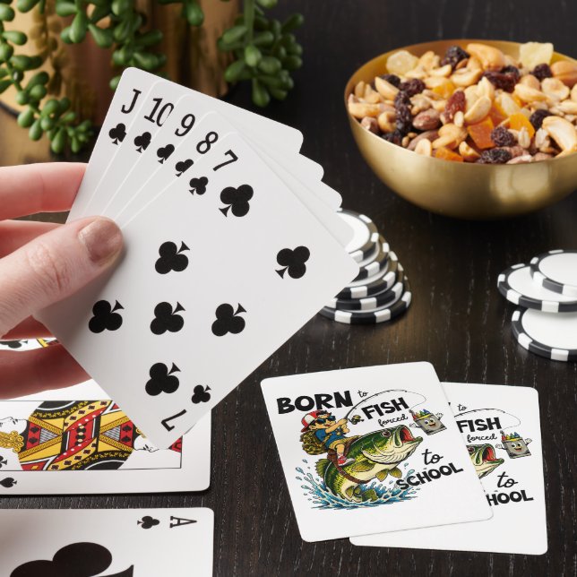 Född för att fiska tvingad att gå i skolan casinokort (På plats)