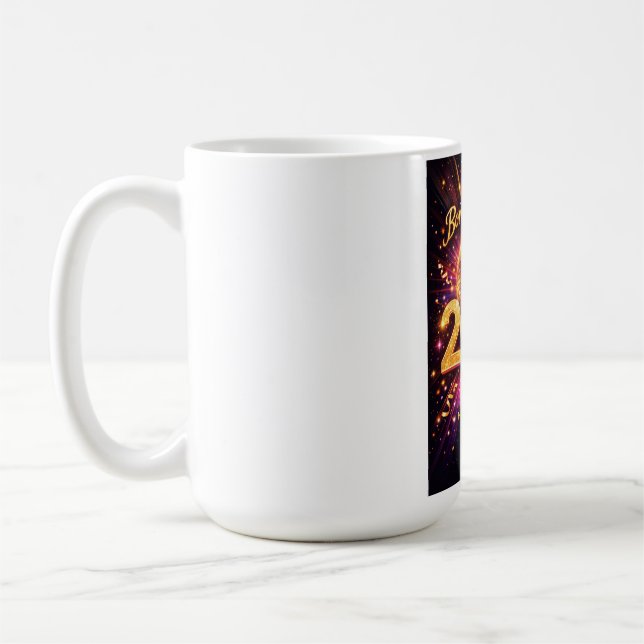 Född för att Glänsa 2026 Disco Boll Gott Nytt År Kaffemugg (Vänster)