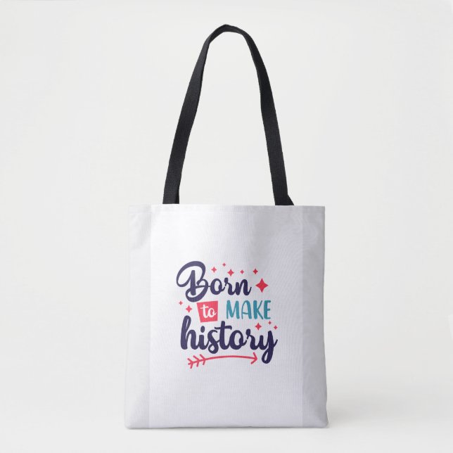 Född för att göra händelsemotivitetsskräppost tygkasse (Framsida)