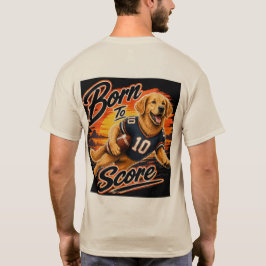 Född För Att Göra Mål Golden Retriever Fotboll T Shirt