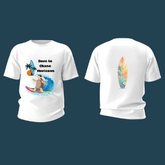 Född för att jaga horisontella vågor t shirt