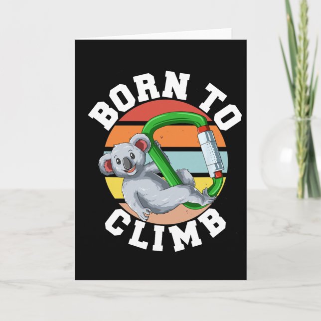 Född För Att Klättra - Bouldering Och Klippklättri Kort (Framsida)