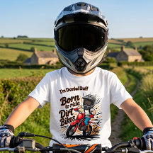 "Född för att köra dirt-cyklar" Pojke Motocross T-