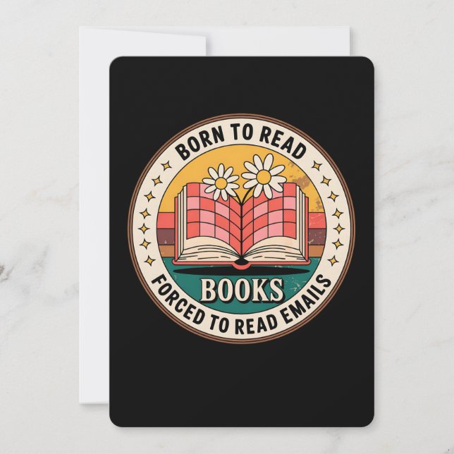 Född för att läsa Bokar tvingad att läsa e-postmed Inbjudningar (Framsida)