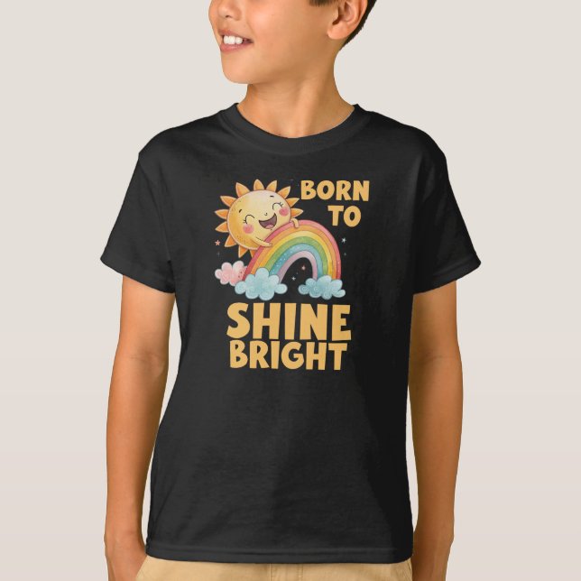 Född för att Lysa Ljust Barn T Shirt (Framsida)