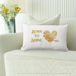 Född för att lysa Vit Kuddthrow Pillow bör översät Lumbarkudde