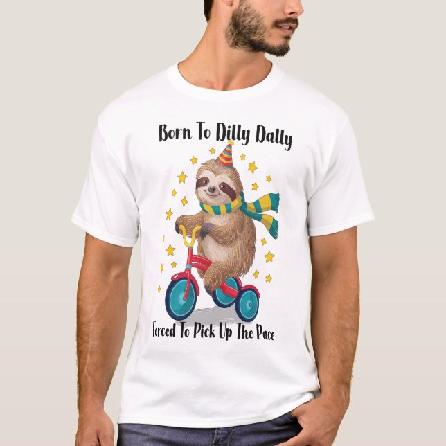 Född för att mysa latmask t shirt (Framsida)
