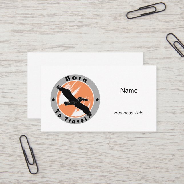 Född för att resa affärskortet visitkort (Fram/Back In Situ)