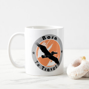 Född för att resa på kaffemugn kaffemugg