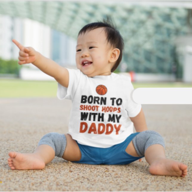 Född för att skjuta ringar med min pappa t shirt (Skapare uppladdad)