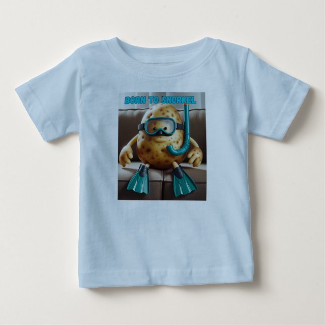Född för att snorkla ungdom t shirt (Framsida)