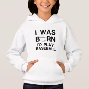 Född för att spela baseboll t shirt