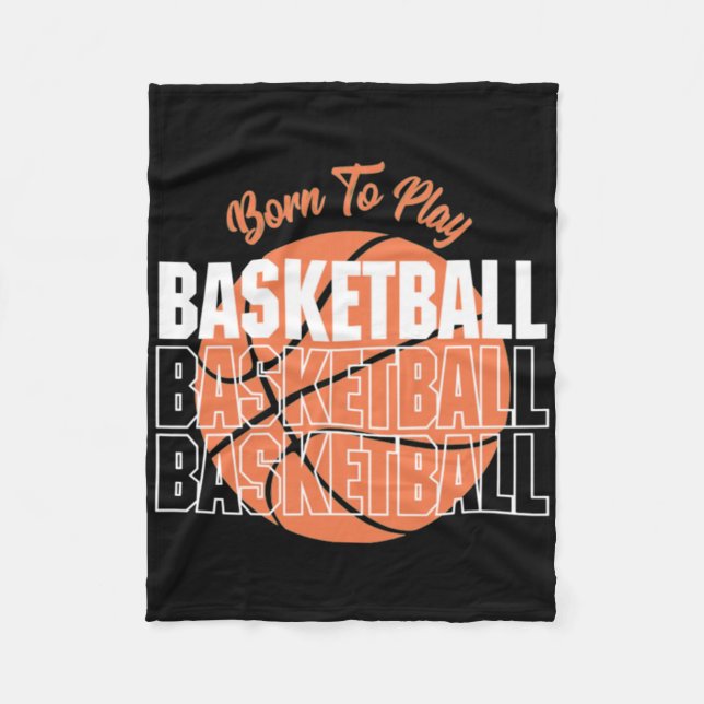 Född för att spela basket 3 fleecefilt (Framsidan)