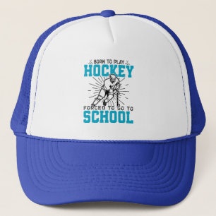 Född För Att Spela Hockey Färgglatt Födelsedagspre Keps