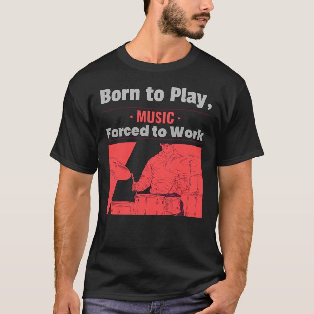 Född för att spela musik t shirt (Framsida)