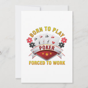 Född För Att Spela Poker Kasino Spelare Spelkort G Inbjudningar