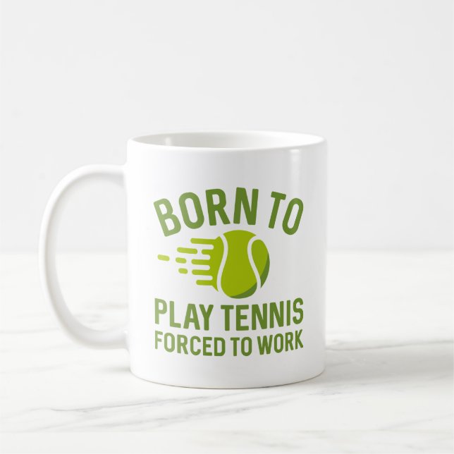 Född för att spela tennis tvingad att arbeta kaffemugg (Vänster)