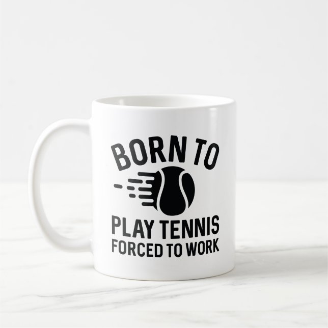 Född för att spela tennis tvingad att arbeta kaffemugg (Vänster)