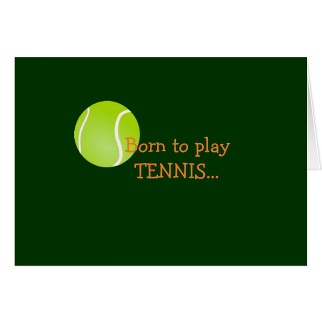 Född för att spela tenniskort OBS kort (Framsidan Horizontal)