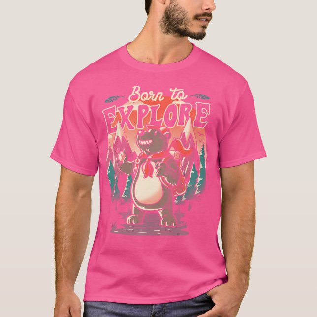 Född för att utforska gåva från klumpan t shirt (Framsida)