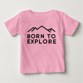 Född För Att Utforska Minimalistisk Bergsöversikt T Shirt