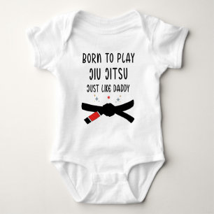 Född för att utöva Jiu Jitsu precis som Pappa T Shirt