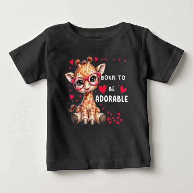 Född för att vara Aditable Baby Tshirt T Shirt (Framsida)