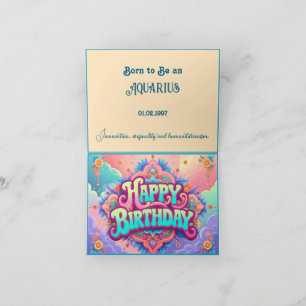 Född för att vara en Aquarius för födelsedagen Kort