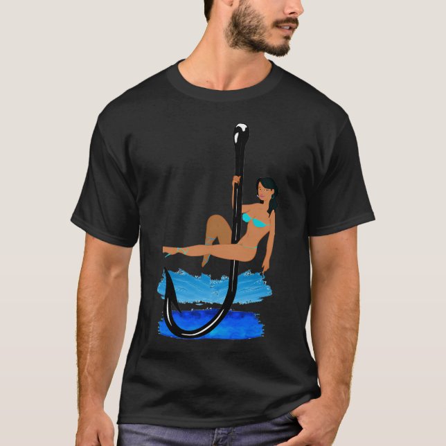 Född för att vara en fiskelagun Amerika T Shirt (Framsida)