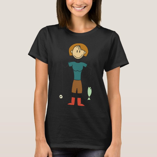 Född För Att Vara En Fiskellegend Amerika T Shirt (Framsida)