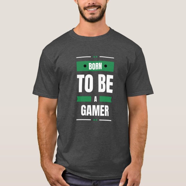 Född för att vara en Gamer Mörk T Shirt (Framsida)