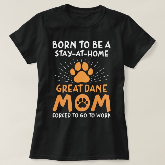 Född för att vara en Great dane Mamma-lund T Shirt (Design framsida)