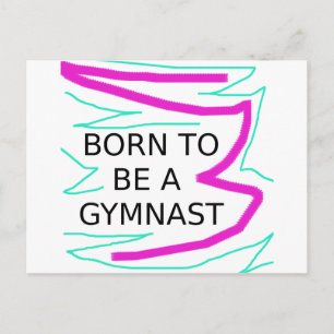 Född för att vara en gymnast vykort
