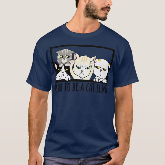 Född för att vara en kattMat T Shirt (Framsida)