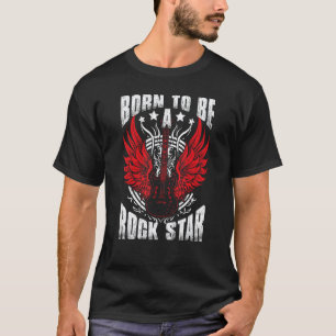 Född För Att Vara En Rockstjärna Gitarrist Gitarrs T Shirt