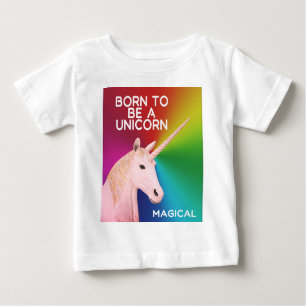 Född för att vara en Unicorn Statue Head Magic Rai T Shirt