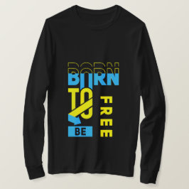 Född för att vara fri typografi t shirt