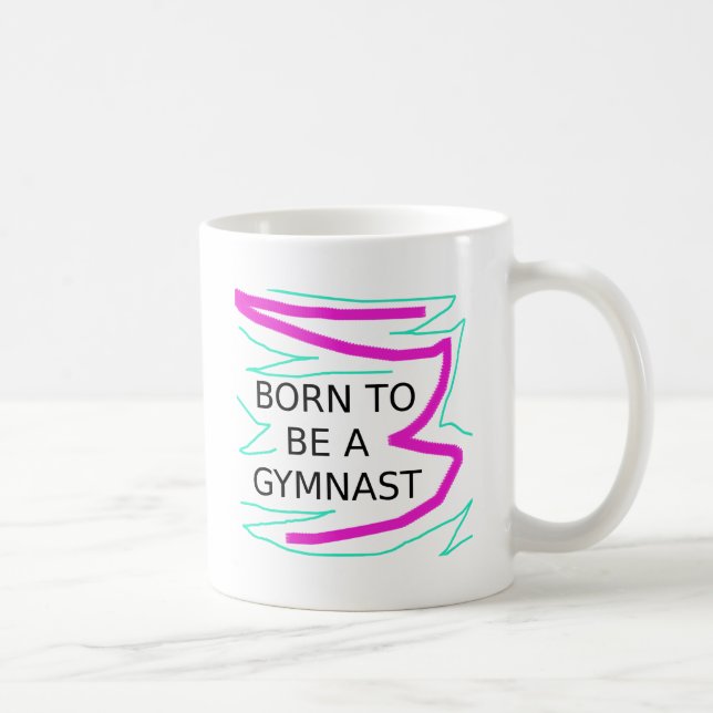 Född för att vara gymnast kaffemugg (Höger)