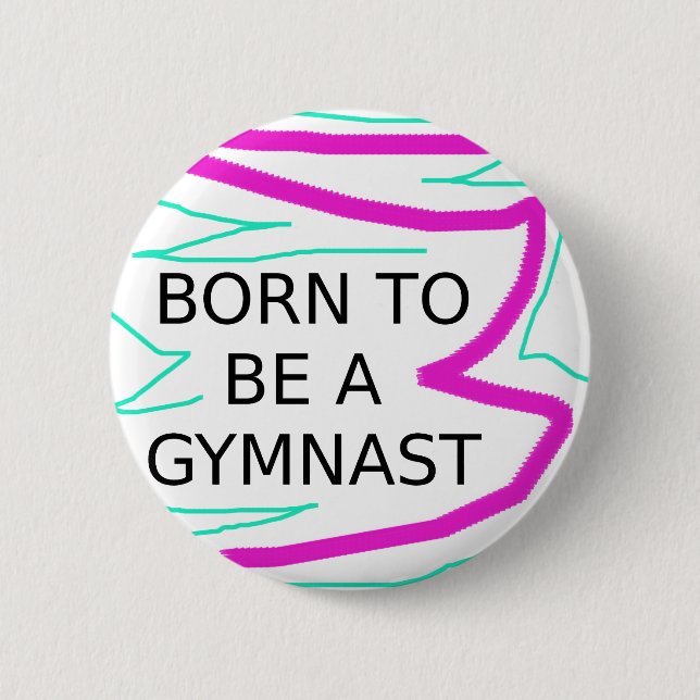 Född för att vara gymnast knapp (Framsida)