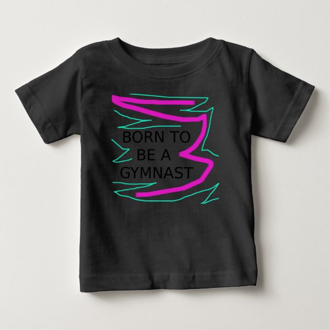 Född för att vara gymnast t shirt (Framsida)