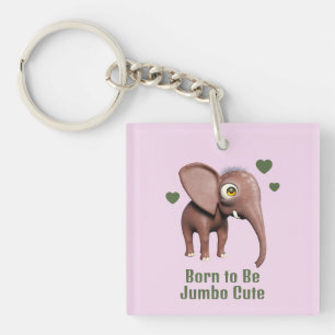 Född för att vara Jumbo Söt Baby Elefant Anpassad