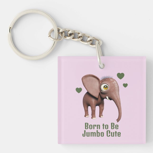 Född för att vara Jumbo Söt Baby Elefant Anpassad (Framsidan)