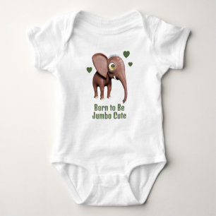 Född för att vara Jumbo Söt Baby Elefant Anpassad T Shirt
