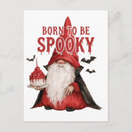 Född för att vara kuslig vampyr Tomte Halloween Vykort